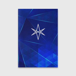 Обложка для паспорта матовая кожа Bring Me the Horizon blue poly