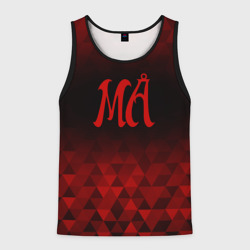 Мужская майка 3D Maneskin red poly