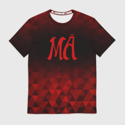 Мужская футболка 3D Maneskin red poly