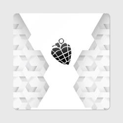 Магнит виниловый Квадрат Green Day white poly