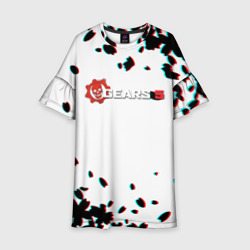 Детское платье 3D Gears of war лепестки глитч
