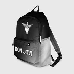 Рюкзак 3D Bon Jovi glitch на темном фоне по-центру