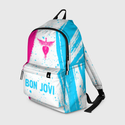 Рюкзак 3D Bon Jovi neon gradient style по-центру