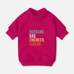 Свитшот для собак хлопок Husband dad engineer legend