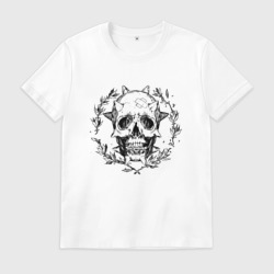 Мужская футболка хлопок Life is Strange - Череп с шипами