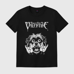 Мужская футболка хлопок Bullet For My Valentine rock dog