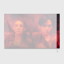 Флаг 3D Hyunjin and Minho in red smoke - фото 2