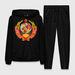 Женский костюм с толстовкой 3D USSR steel logo