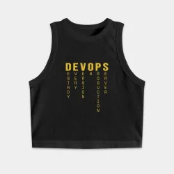 Женская укороченная майка-топ хлопок Devops