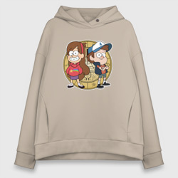 Женское худи Oversize хлопок Мэйбл и Диппер