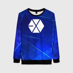 Женский свитшот 3D Exo blue poly