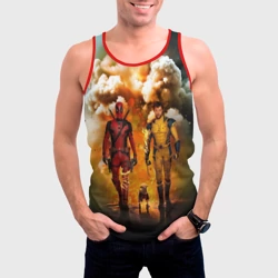 Мужская майка 3D Дэдпул и Росомаха - Догпуля - фото 2