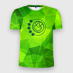 Мужская футболка 3D Slim Blink 182 green poly
