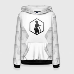 Женская толстовка 3D Tomb Raider white poly