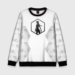 Детский свитшот 3D Tomb Raider white poly