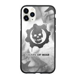 Чехол для iPhone 11 Pro Max матовый Gears of War - white gradient
