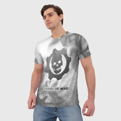Мужская футболка 3D Gears of War - white gradient - фото 2