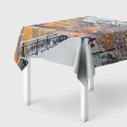 Скатерть 3D Заснеженный Санкт-Петербург пейзаж