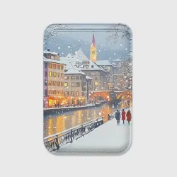 Картхолдер Magsafe магнитный Заснеженный Санкт-Петербург пейзаж
