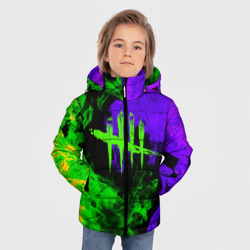 Зимняя куртка для мальчиков 3D Dead by daylight neon flame - фото 2