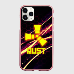 Чехол для iPhone 11 Pro Max матовый RUST game hexagon