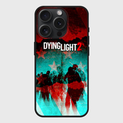 Чехол силиконовый для Apple iPhone 15 Pro матовый Dying Light 2 zombie glitch