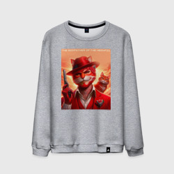 Мужской свитшот хлопок The godfather of the meowfia - ai art fantasy