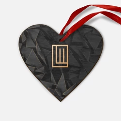 Деревянная игрушка Сердце Lindemann golden poly