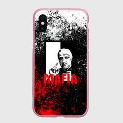 Чехол для iPhone XS Max матовый Mafia брызги красок