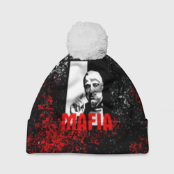 Шапка 3D c помпоном Mafia брызги красок
