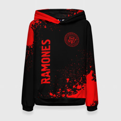Женская толстовка 3D Ramones - red gradient вертикально
