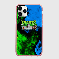 Чехол для iPhone 11 Pro Max матовый Plants vs Zombies flame