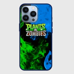 Чехол для iPhone 13 Pro Plants vs Zombies flame