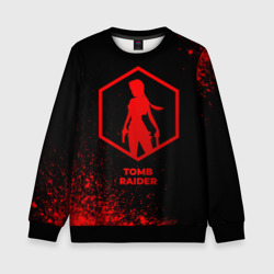 Детский свитшот 3D Tomb Raider - red gradient