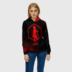Женская толстовка 3D Tomb Raider - red gradient - фото 2