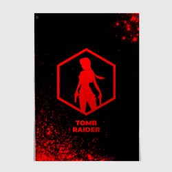 Постер Tomb Raider - red gradient