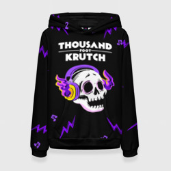 Женская толстовка 3D Thousand Foot Krutch неоновый череп