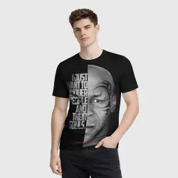 Мужская футболка 3D Mike Tyson want to conquer  - фото 2