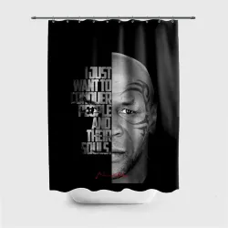 Штора 3D для ванной Mike Tyson want to conquer 