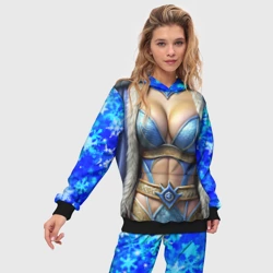 Женский костюм с толстовкой 3D Снегурочка - праздничный костюм Новый год для косплея - фото 2