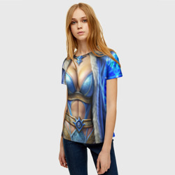 Женская футболка 3D Снегурочка - праздничный костюм Новый год для косплея - фото 2