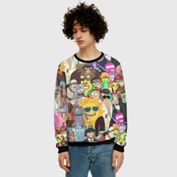 Мужской свитшот 3D Паттерн Рик и Морти - фото 2