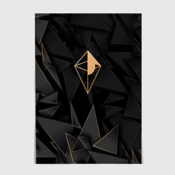 Постер No Man's Sky golden poly