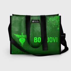 Сумка-шоппер 3D Bon Jovi - green gradient по-горизонтали