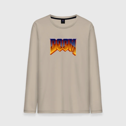 Мужской лонгслив хлопок Doom logotype
