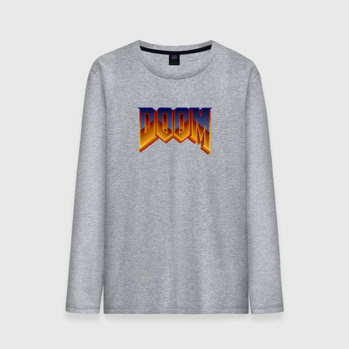 Мужской лонгслив хлопок Doom logotype
