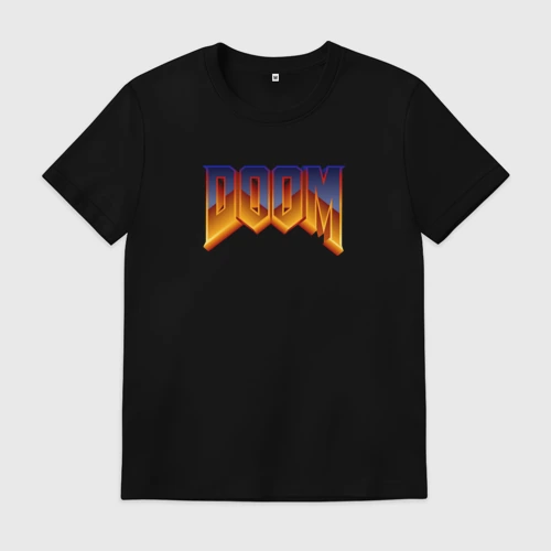 Мужская футболка хлопок Doom logotype