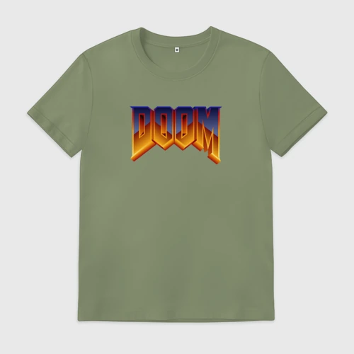 Мужская футболка хлопок Doom logotype
