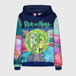 Мужская толстовка 3D Путешествия Рик и Морти