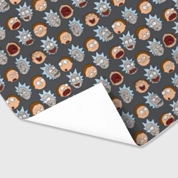 Бумага для упаковки 3D Лица Рик и Морти - фото 2